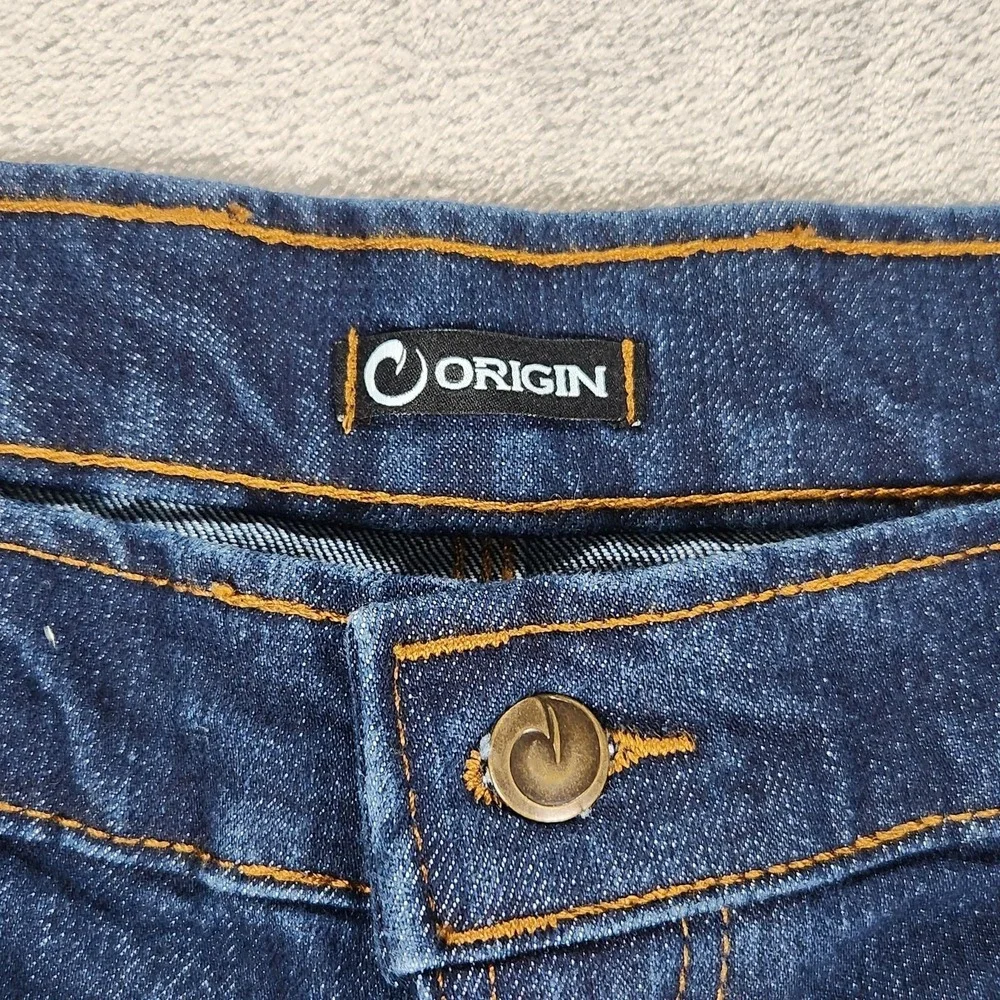 Origin‎ USA Boot Jeans Mens 36x28 Dark Wash Blue Regular Fit Bootcut Denim Pants